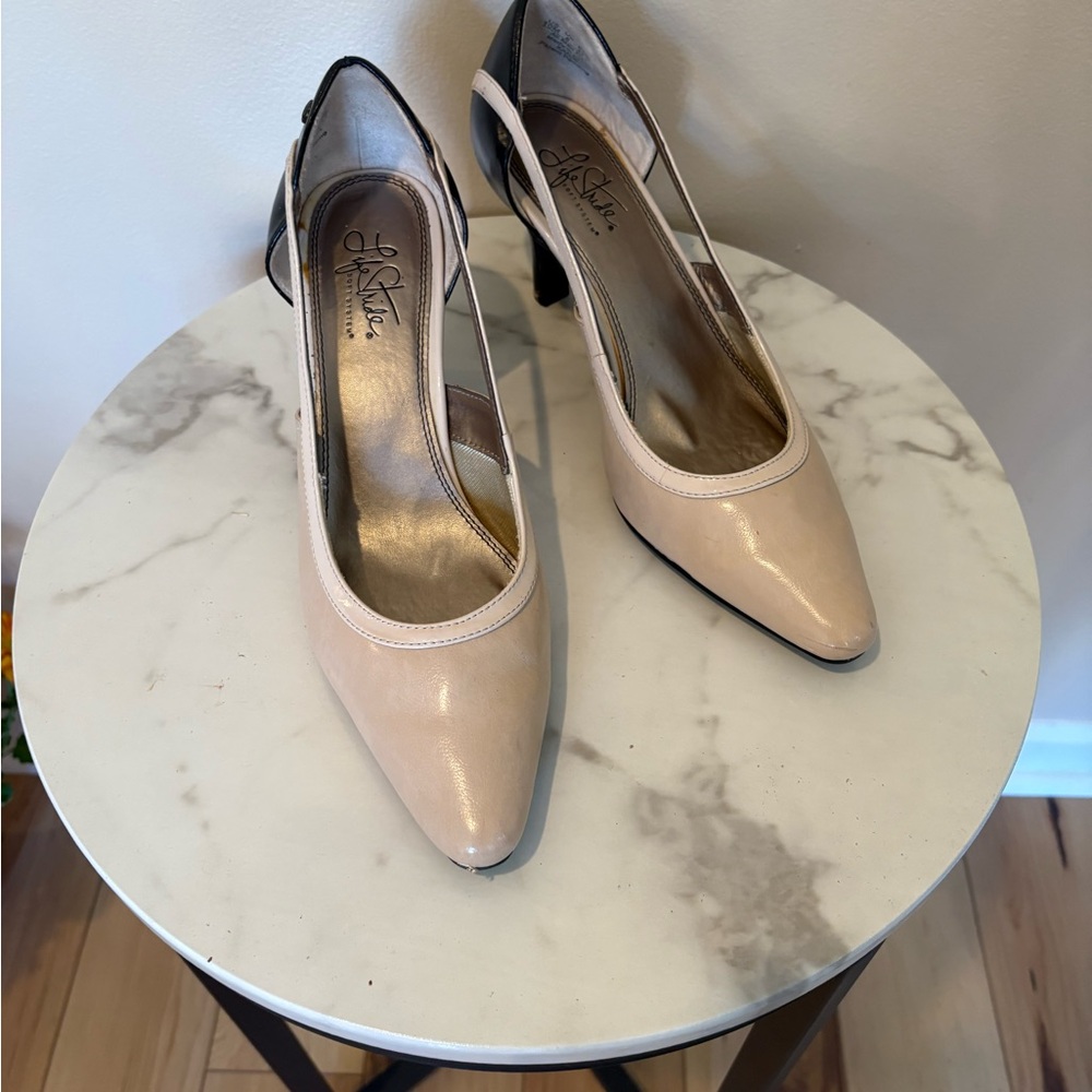 J.Renee Beige and Black Heels